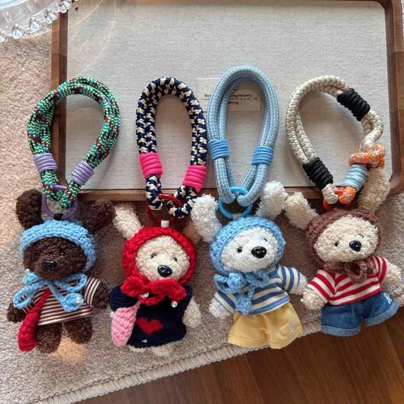 レディース キッズ バッグチャーム キーホルダー ぬいぐるみ クマ ベア カラフル ハンドメイド風 マスコット おもちゃ 飾り ミニチュア アニマル かわいい 癒し プチギフト 鍵 カバン 携帯 スマホ ストラップ 雑貨 小物 アクセサリー