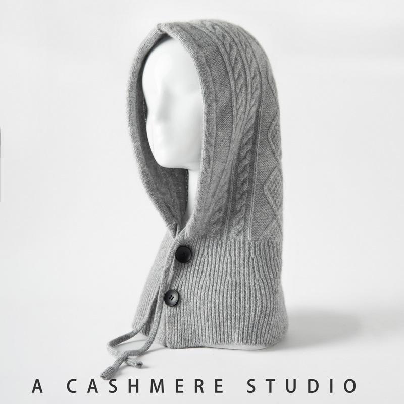 秋冬 男女兼用 保暖ニット帽 スカーフ一体 耳覆い付き 毛糸編み 防寒 暖か フェイスガード ビーニー ヘッドウェア マフラー 巻き帽子 ウィンター アクセサリー コットン混 ソフト 軽量 伸縮性 スタイリッシュ 日常使い 通勤 通学 アウトドア