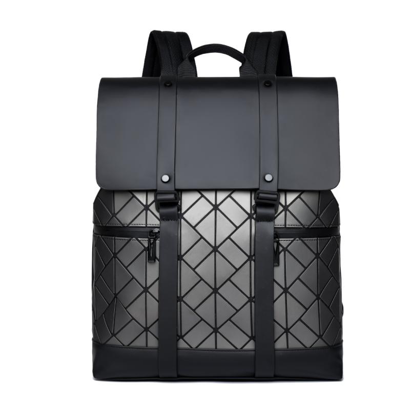 バックパック メンズ 大容量 ビジネス 通勤 出張 旅行 多機能 ノートPC対応 菱形柄 ロゴプリント