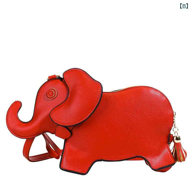 レディース ショルダーバッグ かわいい小象デザイン 斜めがけ 通勤 シンプル ファッション 携帯収納 個性 女性用