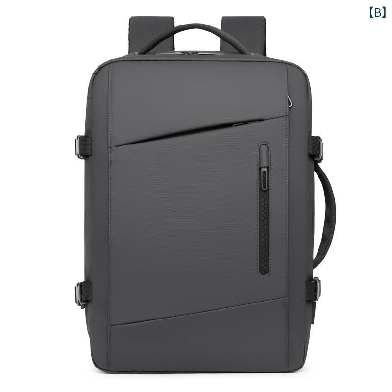 リュックサック メンズ バックパック ビジネスバッグ 通勤用 旅行バッグ 大容量 拡張ポケット 乾湿分離 防水機能 パソコン収納 ノートPC対応 ロゴデザイン 軽量素材