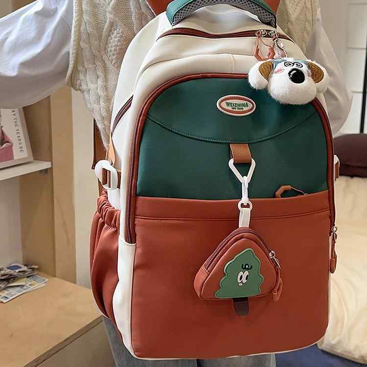 リュックサック 学生用 大容量 超軽量 減負 森系 ファッション バックパック 通学 キャンパス 多機能 ..