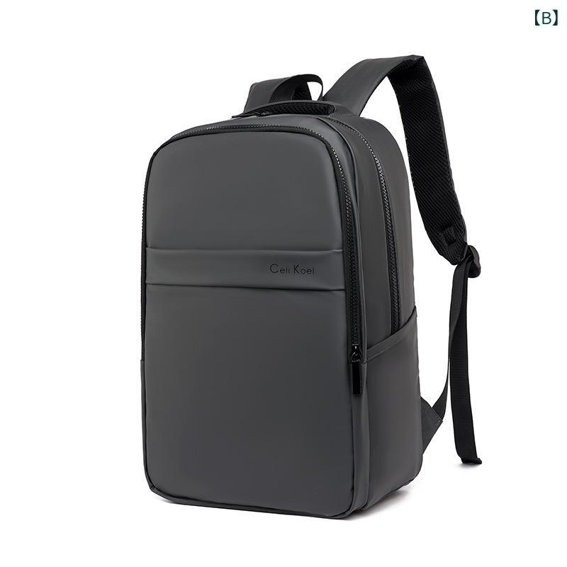 バックパック リュックサック 通勤用 ビジネス用 学生用 撥水加工 大容量 ノートPC対応 シンプルデザイン 無地カラー カジュアルスタイル 高品質素材