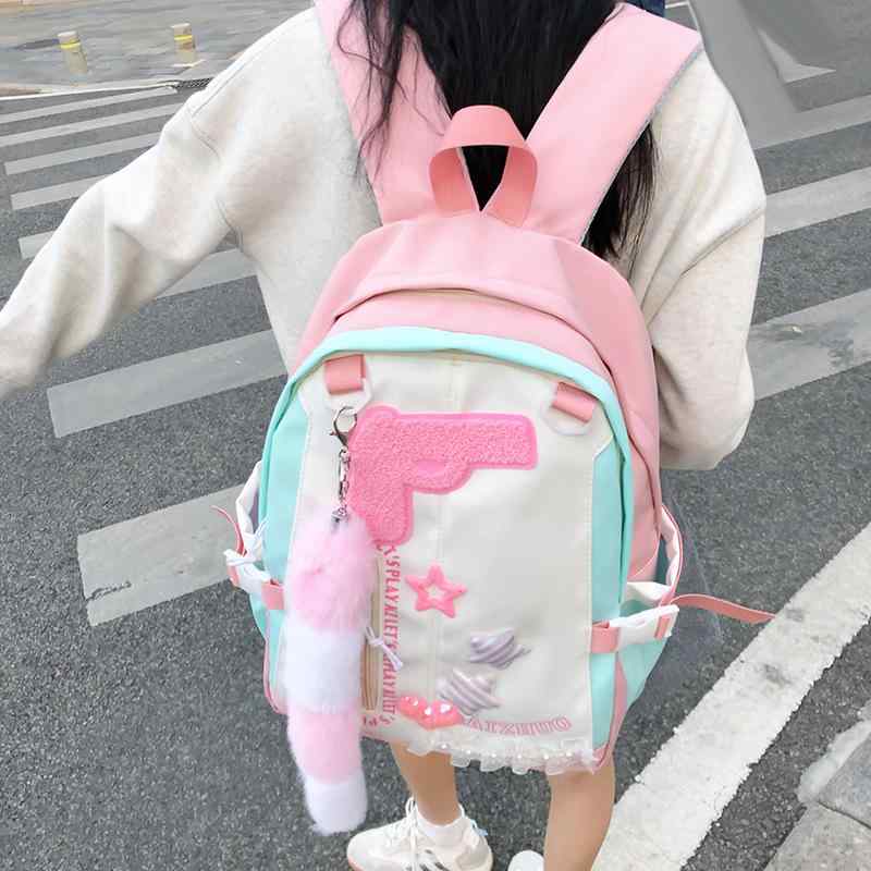 レディース リュックサック レトロ 原宿風 ファッション 中高生 大学生 通学 お出かけ ノートPC対応 カ..