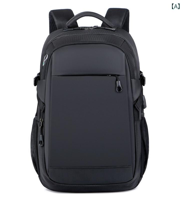 リュックサック メンズ ビジネス 大容量 USB充電 オックスフォード布 バックパック 通勤 旅行 休闲 ポリエステル ナイロン 通学 アウトドア 軽量 防水