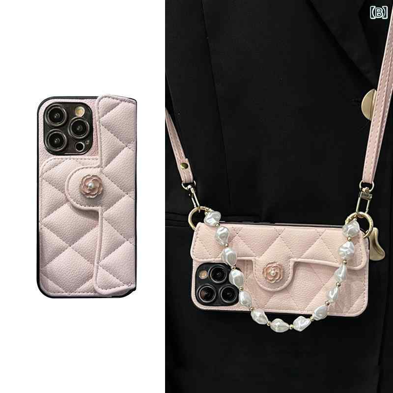 スマホケース ユニセックス 手提げバッグ風 カードスロット付き 斜めがけストラップ かわいい エレガント 軽量 通勤 通学 アウトドア 部屋着 再生繊維 ブラック ピンク系 3