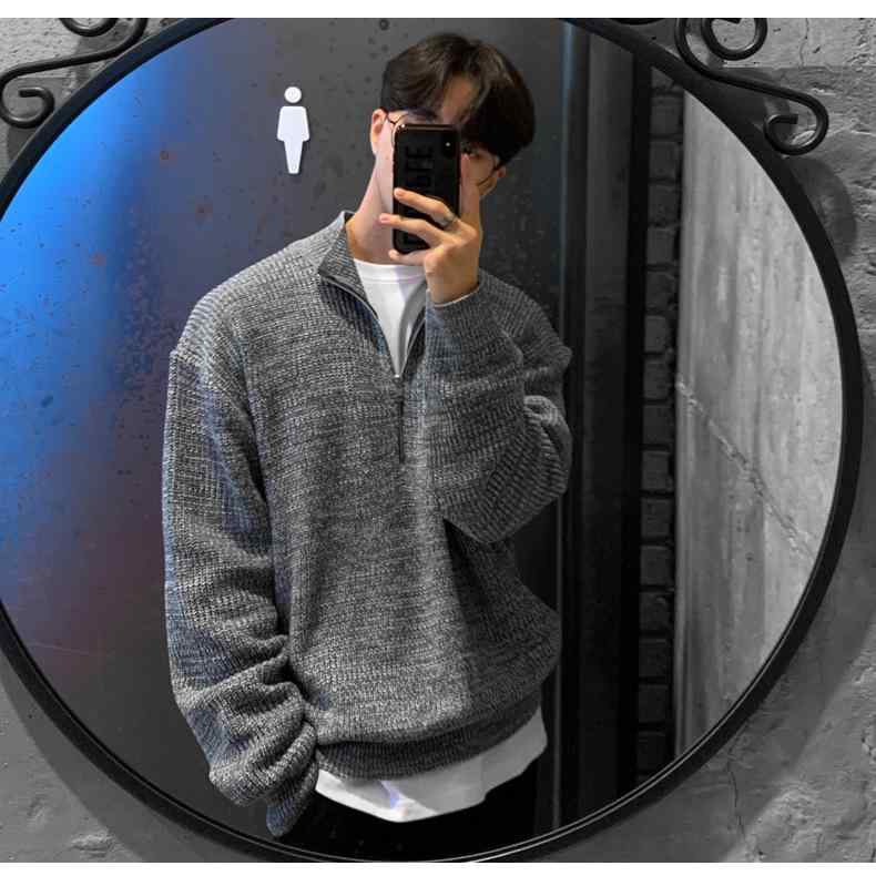 ・スタイル: プルオーバー・シルエット: ストレート・ネック: ハーフハイネック・袖丈: 長袖・厚み: 普通・ディテール: 提花・素材: ポリエステル95%・性別: メンズ・対象: 青少年・シーン: カジュアル・カラー: 黒,グレー,杏・サ...