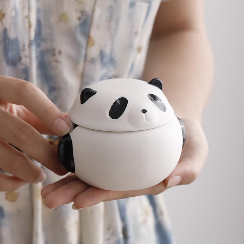 灰皿 パンダ デザイン セラミック 高級感 防灰 リビング オフィス 中華風 クリエイティブ 個性的 トレンド インテリア(3.0)