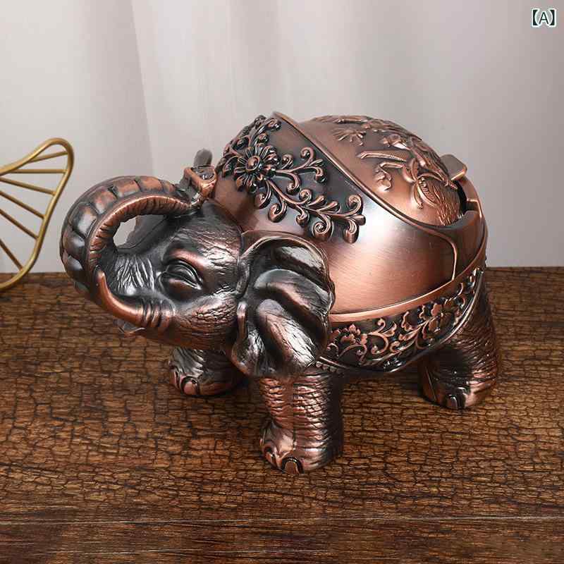 灰皿 家庭用 室内用 大象形 球形デザイン 亜鉛合金製 金属製 クリエイティブ 実用的 雅致 落ち着いた ..