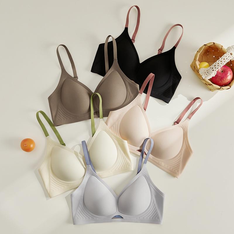 ブラジャー レディース 軽量 ナチュラル 切り替えカラー 雲柄 ソフトサポート リフトアップ ガザリング サイド収納 防下垂 無痕 快適 吸湿速乾 高級感 再生繊維