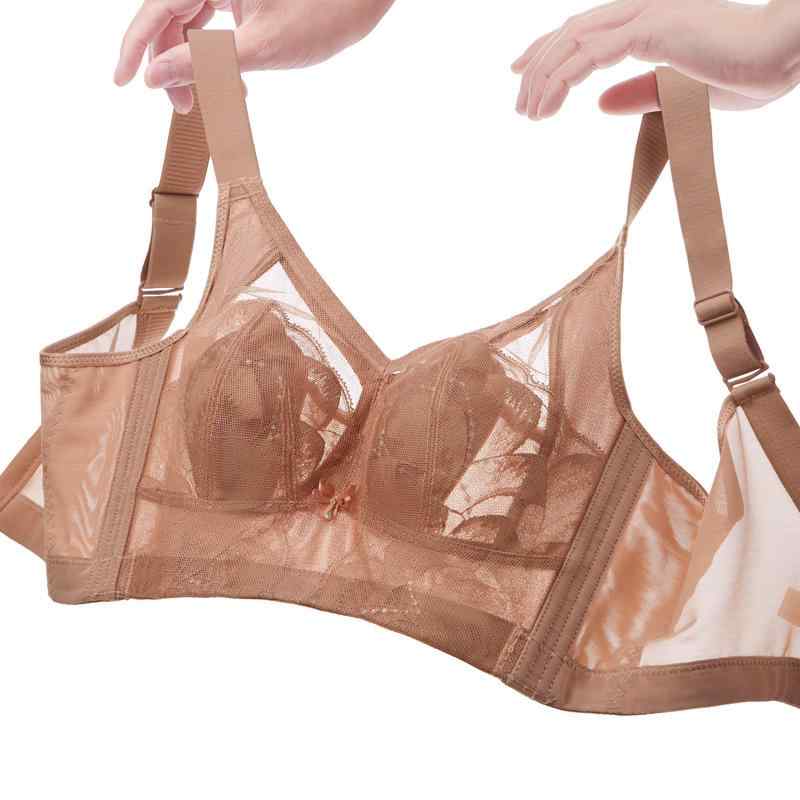 ブラジャー レディース ノーワイヤー 超薄カップ ウサギ耳デザイン 縮胸効果 大胸対応 快適インナー 吸湿速乾 軽量素材