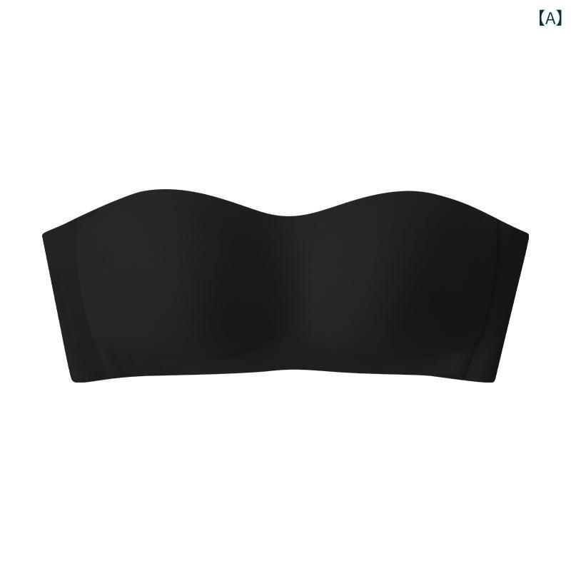 レディース ブラジャー ストラップレス 無痕 シームレス ノンワイヤー ワイヤーなし 寄せ型 調整型 内衣 下着 快適 軽量 吸湿速乾