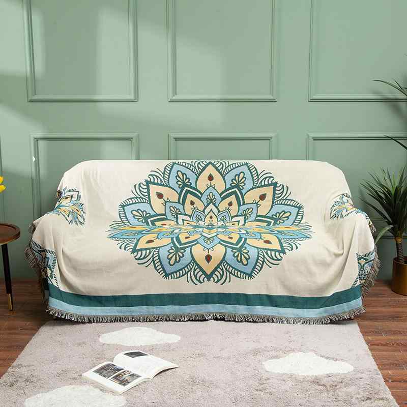 北欧風 ソファカバー ソファブランケット フルカバー 民宿用 四季通用 ライン織り布 クッションカバー ..