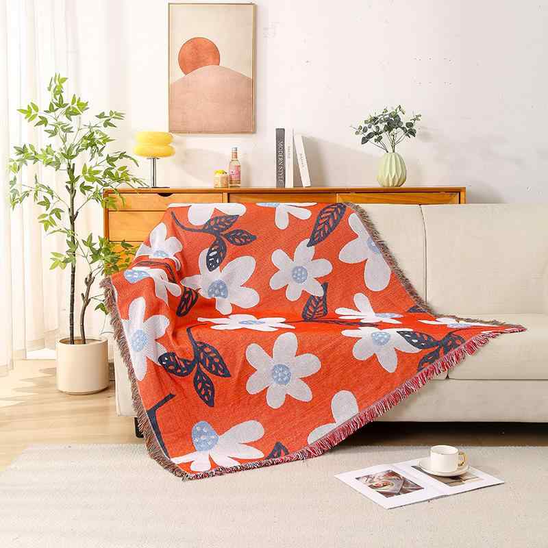 ソファカバー 花柄 シングル 家庭用 インテリア テーブルクロス ブランケット 防塵カバー 装飾布 多用..