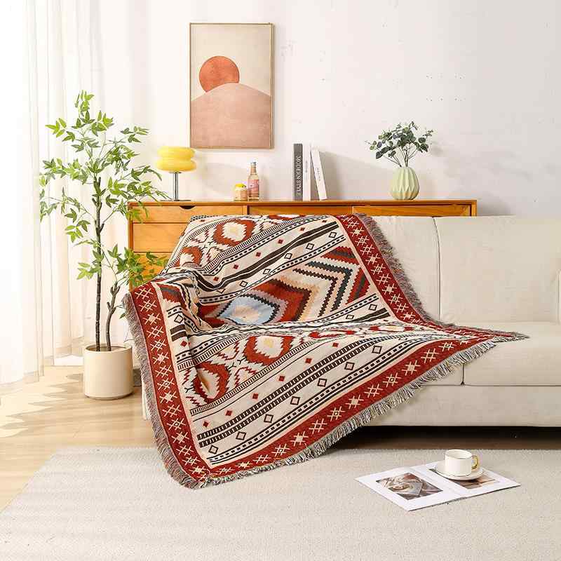 ・素材: ポリコットン・適用ソファ: シングルソファ・色: 波頓・サイズ: 130×160cm・スタイル: ボヘミアン