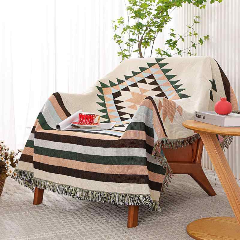 Sofa Covers - 北欧風 ソファブランケット 全カバーセット シングルソファ用 キャンプ アウトドア デコレーション 背景布 インテリア ラグ 毛布 巾掛け
