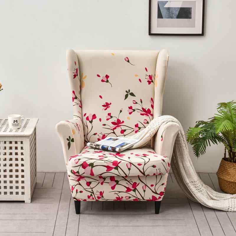 ソファカバー 椅子カバー スツールカバー 弾力 伸縮性 フルカバー シングル 翼型背もたれ アメリカンスタイル クッション トラ柄 インテリア リビング ダイニング 通勤 通学