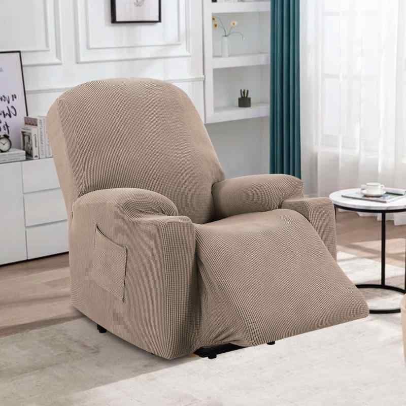 椅子カバー ユニセックス 弾力 フルカバー 電動昇降対応 リクライニングチェア用 パイナップル柄 チェ..