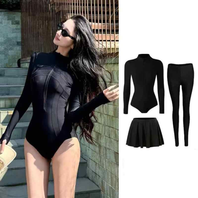 水着 男女兼用 防晒 長袖 長パンツ ワンピース 速乾 浮潜 サーフィン 潜水 腹カバー スリム 春夏 アウトドア(4.0)