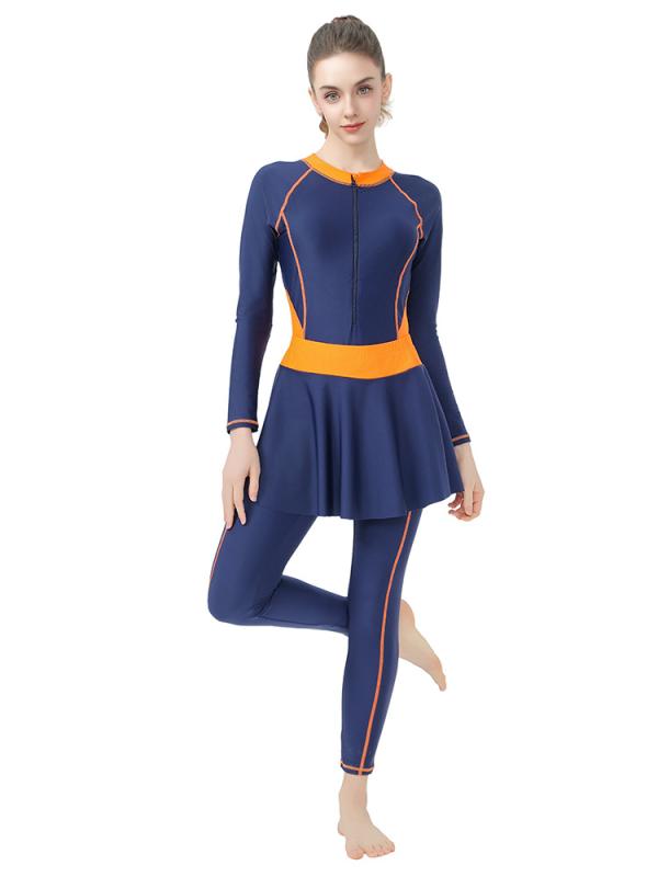 ラッシュガード レディース 春夏 UVカット 長袖 ロングパンツ スカート付き 連体 大きめサイズ サーフィン シュノーケリング クラゲ防止 スイミング 防水 速乾