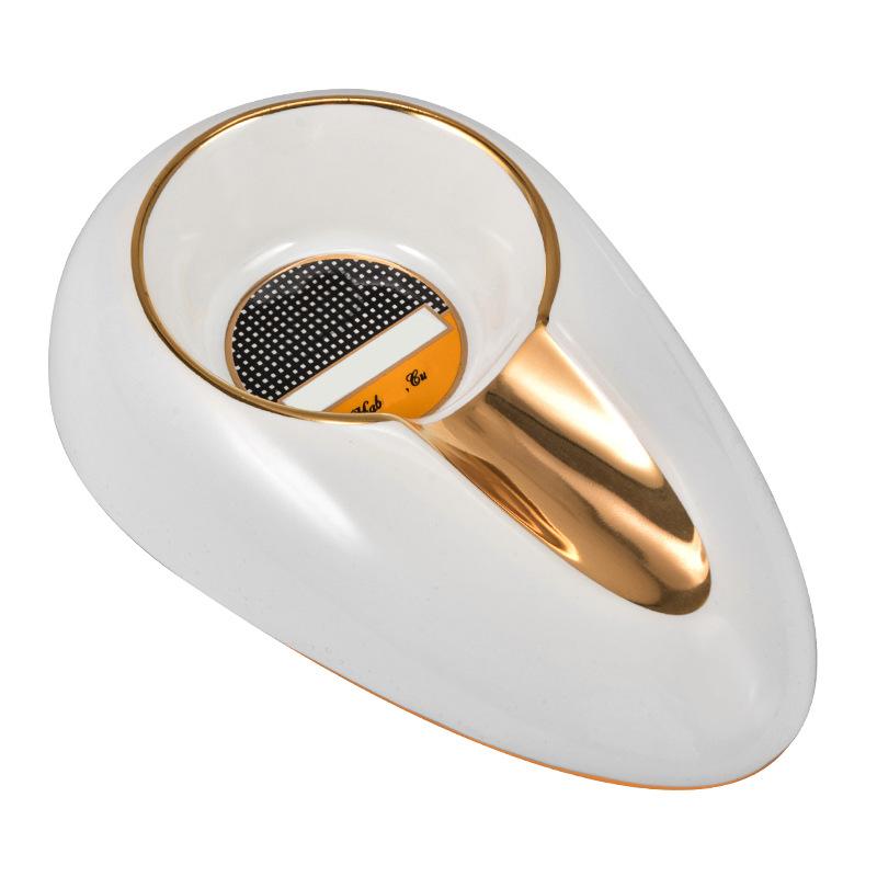 灰皿 葉巻用 シガー用 セラミック 陶器 ポータブル 携帯用 持ち運び 一人用 専用 アッシュトレイ シガ..