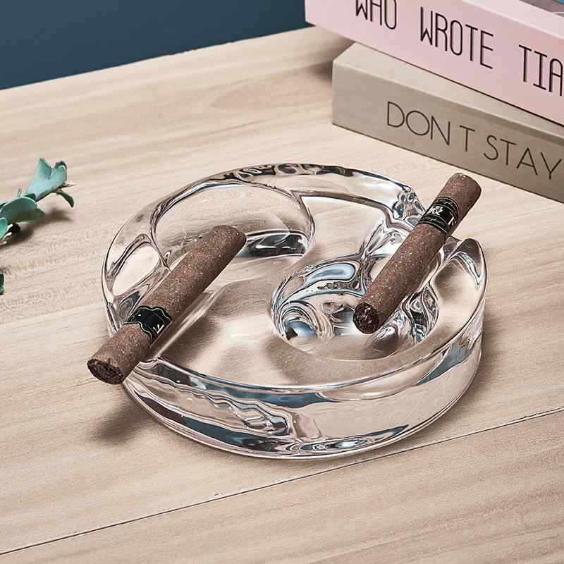 灰皿 家庭用 トルコ輸入 クリスタルガラス シンプル 軽奢 装飾 クリエイティブ デザイン リビング インテリア