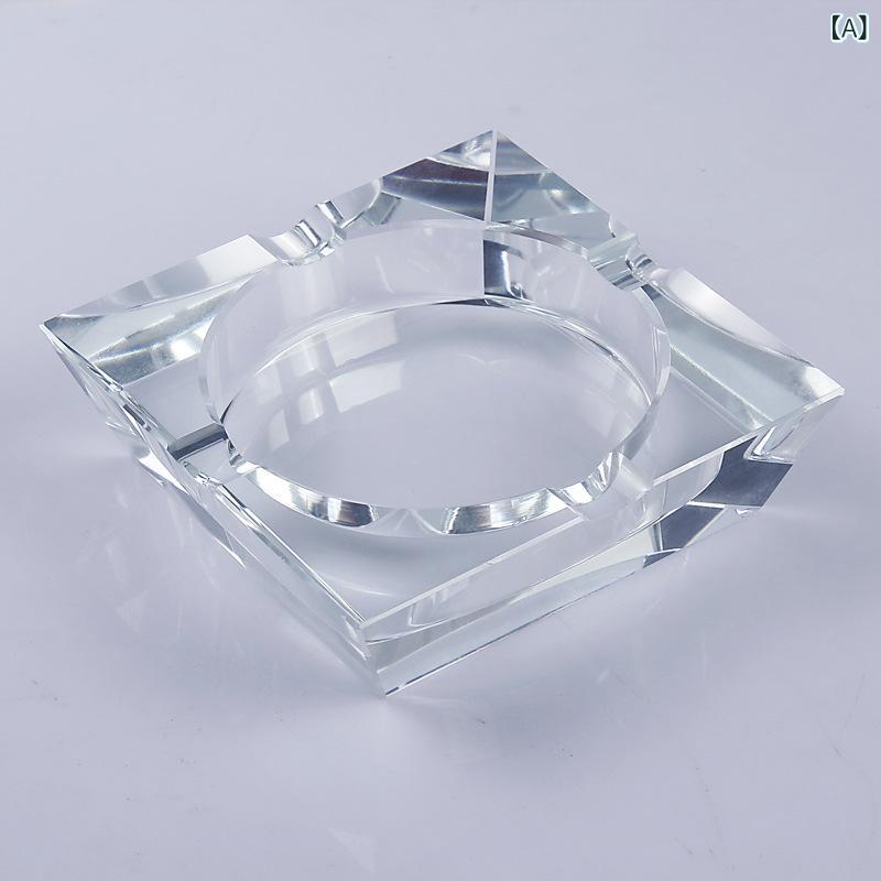 葉巻 アッシュトレイ クリスタル 透明 4スロット シガーアクセサリー 葉巻用 煙草 グッズ 高級感 ギフト コレクション インテリア 2