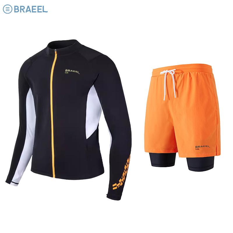 メンズ ラッシュガード サーフィン ダイビング 水着 速乾 UVカット 全身防晒 スノーケリング スリム プロフェッショナルスポーツ