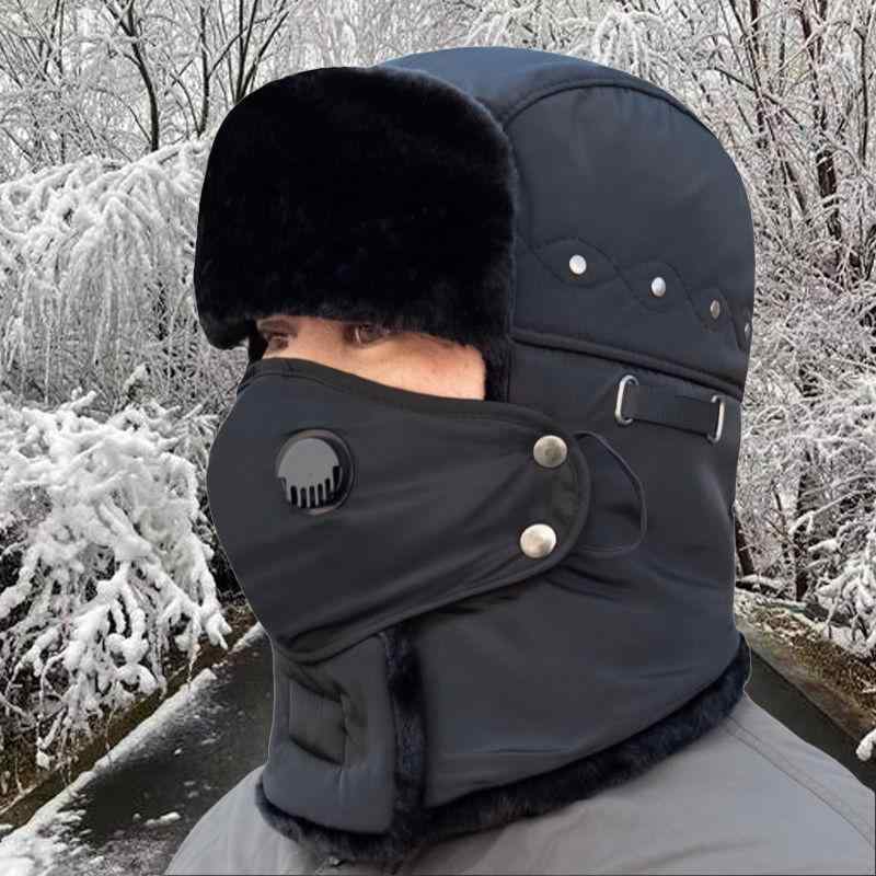 帽子 メンズ 秋冬 耳付き 暖か 防風 防寒 フリース 厚手 綿 自転車用 電動バイク用 ライダー 保暖帽 东..