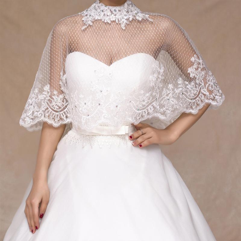 Rakuten - ショール レディース ウェディング 結婚式用 ブライダル 暖か 保温 高級感 アイボリー レース 花モチーフ ファー ボア スパンコール ラメ ロングタイプ 小ケープ 抹胸 チューブトップ 坎肩 ベスト