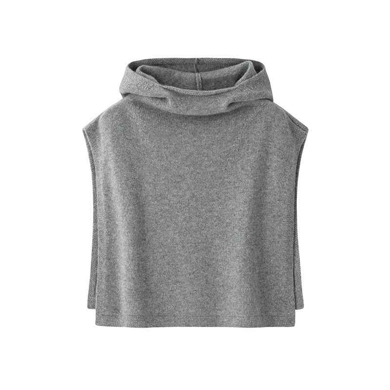 ショール レディース カシミヤ 100% 純カシミヤ 無地 秋冬 ニット ベスト フリルネック プルオーバー 軽量 暖か 汎用 切り替え デザイン