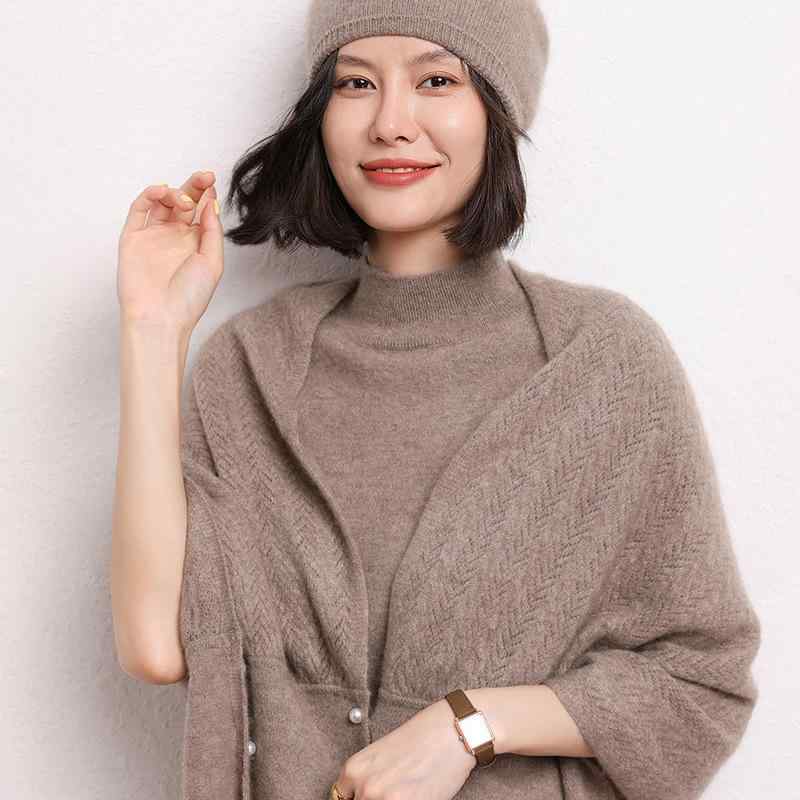 ショール レディース 秋冬 カシミア 高級感 12針 単色 ロング レース パールボタン 外套重ね着 吸湿速乾 軽量 暖か 通勤 通学 アウトドア 部屋着