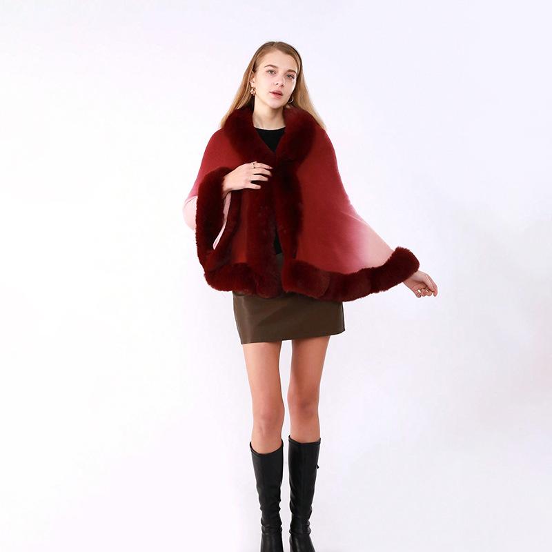 ・性別: 女性・素材: アクリル・色: ブラック,ワインレッド,ブラウン・スタイル: 欧米ストリート・丈長: 中長・機能: 保温・サイズ: フリーサイズ・流行要素: 毛縁