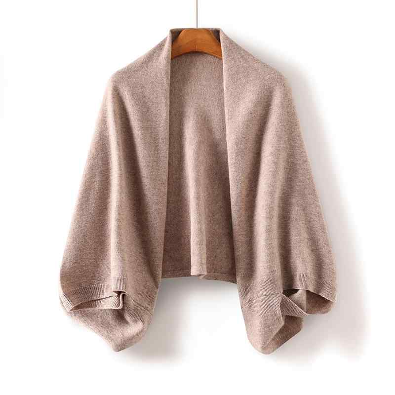 レディース ショール 秋冬 純羊毛 優雅 ゆったり 長袖 ニット ベスト 外穿 スカート コーデ 針織 暖か 軽量 高級感