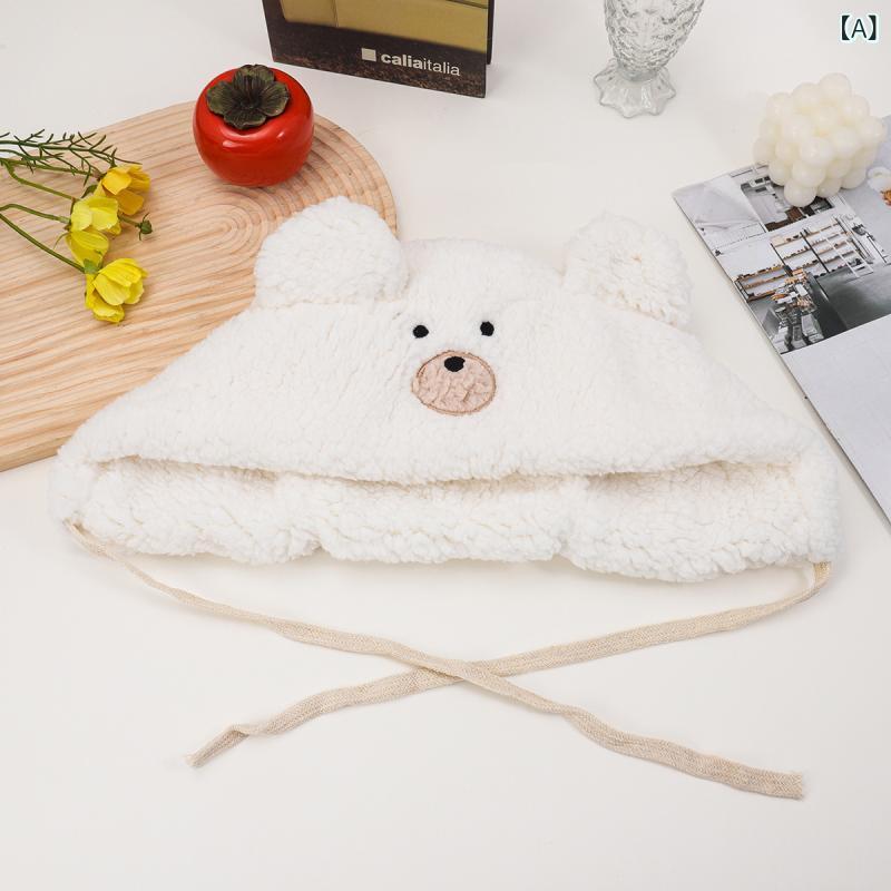 秋冬 レディース クマ耳帽子 耳当て 防寒 保暖 暖か マフラー スカーフ 厚手 毛織り ファー素材 2点セット ベーシック コーディネート 日常使い 通勤 通学 アウトドア