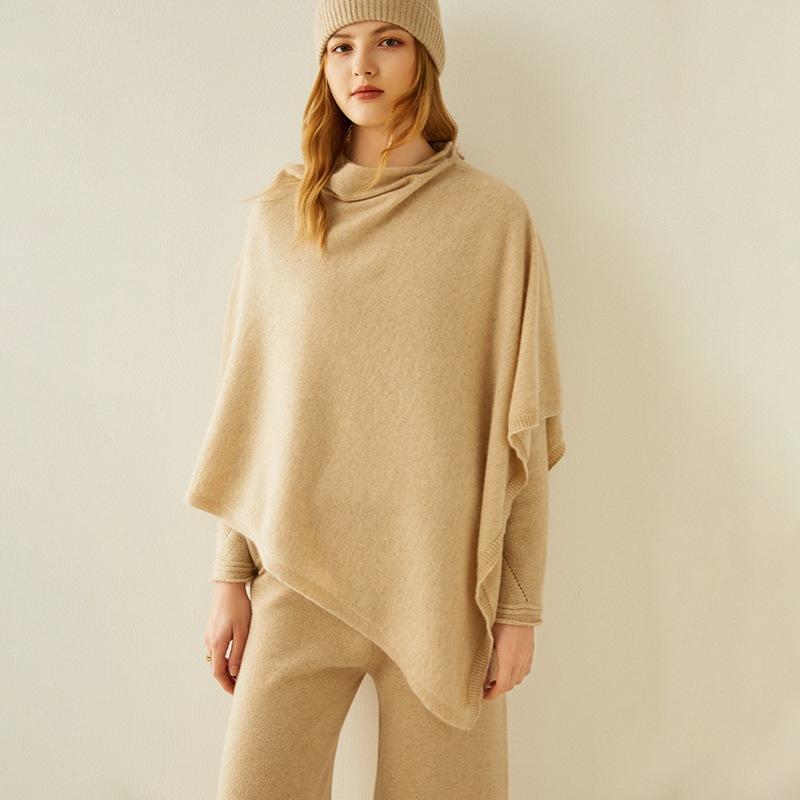 レディース カシミア ショール ケープ マント 保暖 アシンメトリー 斜め切り 秋冬 暖か シンプル スタイリッシュ 巻き方自由 肩掛け 軽やか 柔らか素材 高級感 日常使い コーディネート アクセサリー