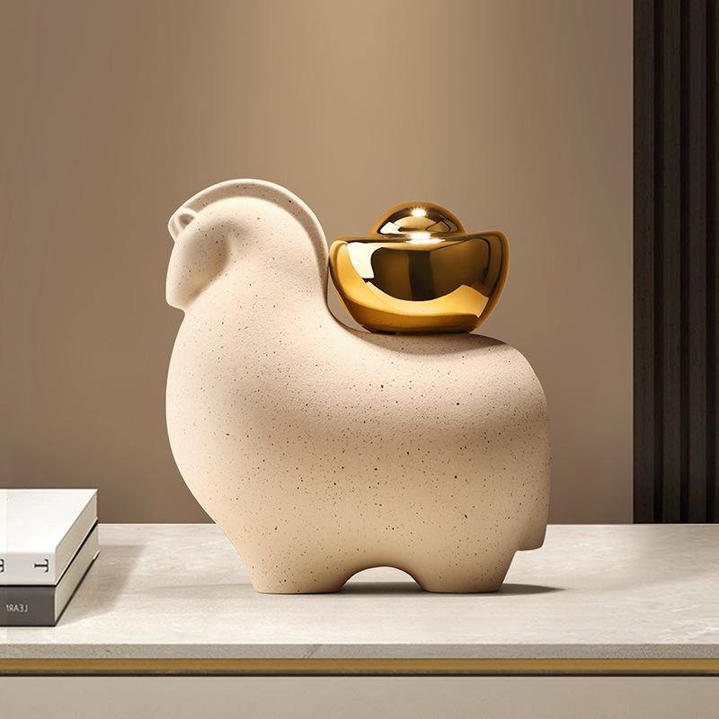 置物 家庭用 中華風 モダン ラッキーアイテム 玄関 リビング デスク テレビキャビネット インテリア 装..