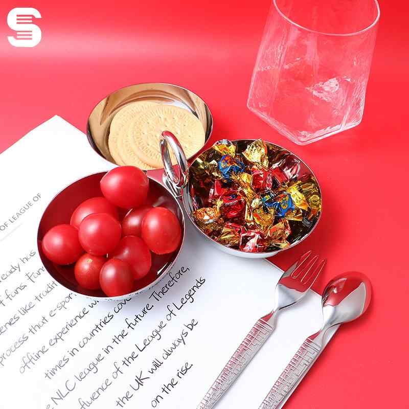 トレイ ステンレス 高級感 ナッツ ドライフルーツ フルーツ ケーキ 皿 バー KTV 用 ナチュラルカラー ..