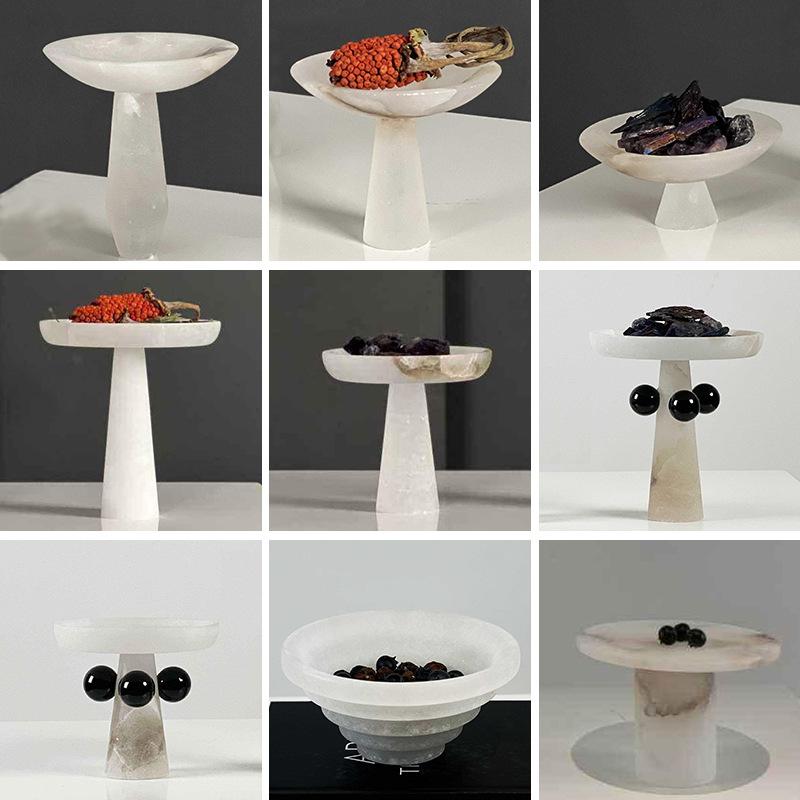 トレイ 大理石 スペイン雲石 収納 フルーツボウル 果物皿 置物 飾り インテリア 雑貨 現代風 クリエイティブ デザイン 高級感 テーブル キッチン ダイニング リビング ディスプレイ スタイリッシュ