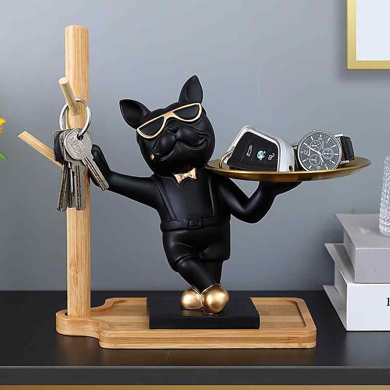 収納トレイ フレンチブルドッグ かわいい 犬モチーフ インテリア雑貨 リビングデコレーション 玄関収納..