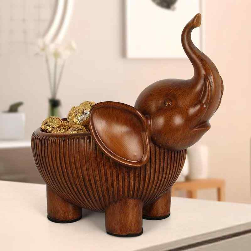 玄関収納ボックス 大象置物 鍵収納 ラッキーアイテム インテリア雑貨 靴棚 リビング テレビ台 家居飾り..