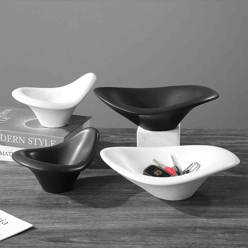 陶器 フルーツボウル モダン シンプル 北欧風 インテリア 玄関 収納 飾り 置物 工芸品 無縁デザイン 家..