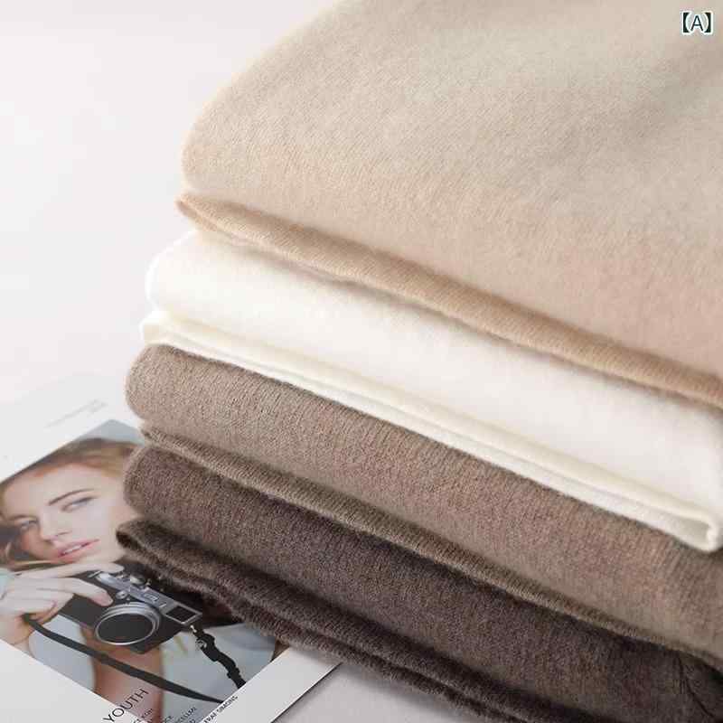 くらしのセロネの秋冬 レディース 羊毛 カシミア ニット ゆったり ワイドレッグパンツ ストレート ロング丈 床引き 小柄対応 ポケット付き 暖か 防寒 通勤 カジュアル｜アングル2