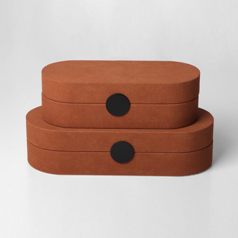 収納ボックス 革製 丸扣子 モダン シンプル デザイン 寝室 デスク クローゼット ジュエリー アクセサリ..