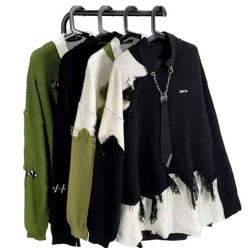 ・スタイル: プルオーバー・シルエット: ストレート・ネック: ラウンドネック・袖丈: ロングスリーブ・厚み: ミドル・テイスト: ストリート・ディテール: 配色・生地: ニット・素材: ポリエステル65%・用途: カジュアル・季節: 春秋...