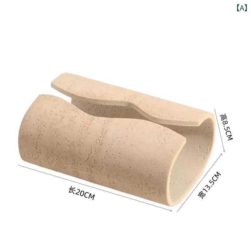 ティッシュボックス 侘寂風 洞石調 家庭用 ホテル用 リビングルーム コーヒーテーブル サイドテーブル 紙巾ケース インテリア雑貨 デコレーション 置き物 デザイナー雑貨 モダンインテリア