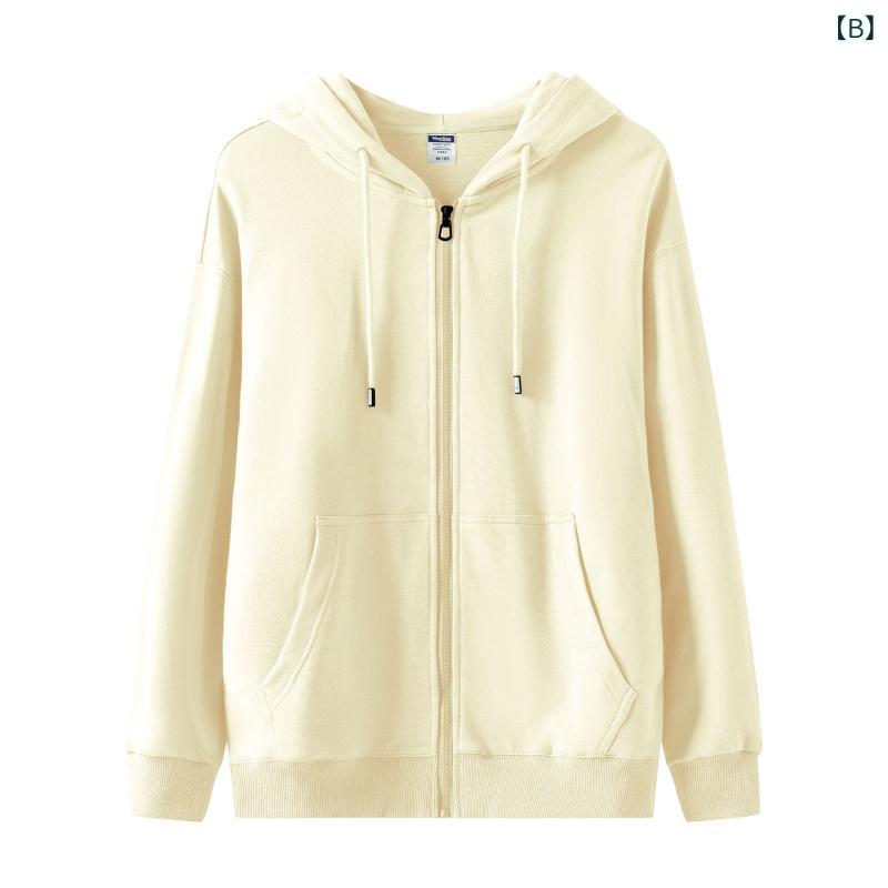 フーディー 男女兼用 ジップアップ パーカー ルーズフィット 綿85% 厚手 暖かみ 秋冬 カジュアル トップス スウェット 吸湿速乾 軽量