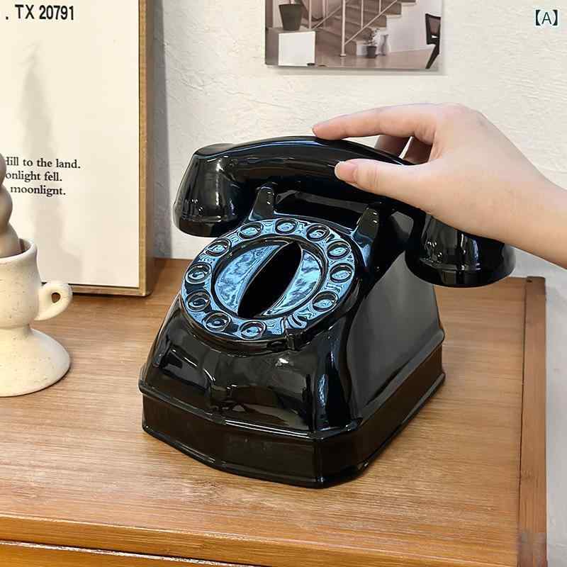 ティッシュボックス リビング レトロ ノスタルジック シンプル 収納 コーヒーテーブル デスクトップ 置物 ナプキン引き出し式 高級感 インテリア雑貨