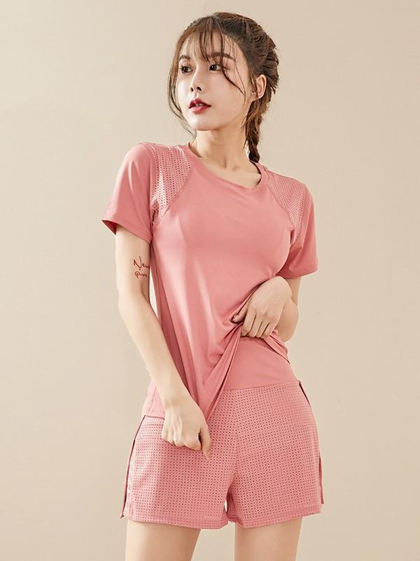 ヨガウェア レディース 春夏 反射 フィットネス ジョギング ランニング 速乾 吸湿速乾 薄型 防透け ゆ..