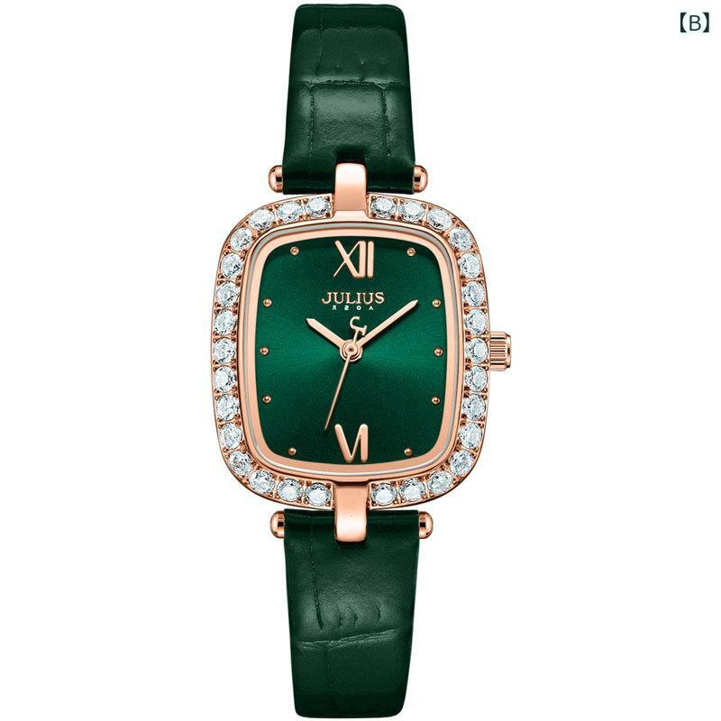 エレガント レディース 腕時計 ジルコニア スクエア型 レザーベルト 防水 石英ムーブメント 高級感 ファッション アクセサリー ビジネス 日常 スタイリッシュ デザイン 女性